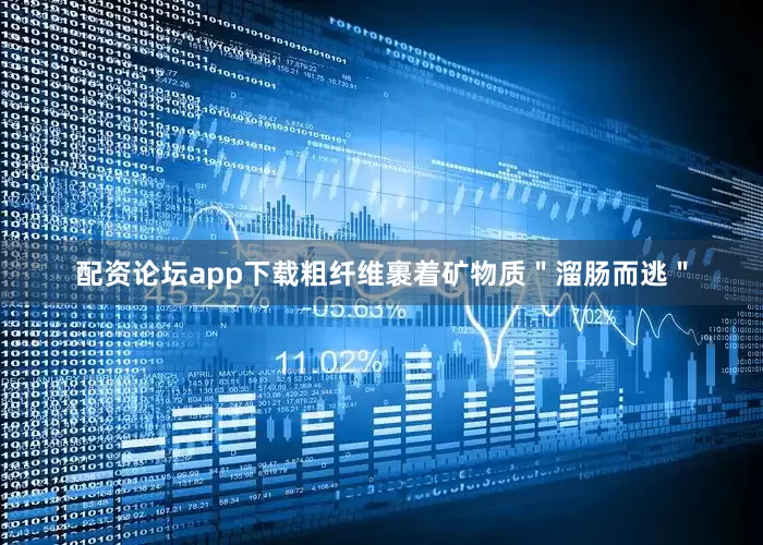 配资论坛app下载粗纤维裹着矿物质＂溜肠而逃＂